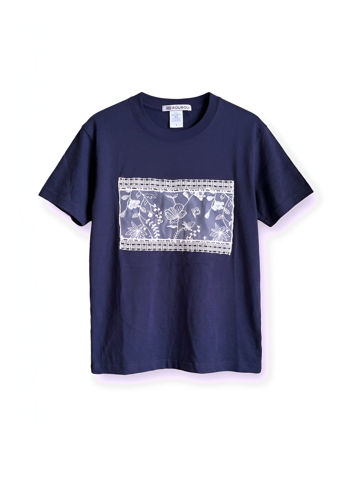 ロータスレースTシャツ ネイビー - ROUROU | Yokohama Chinatown Asian Fashion