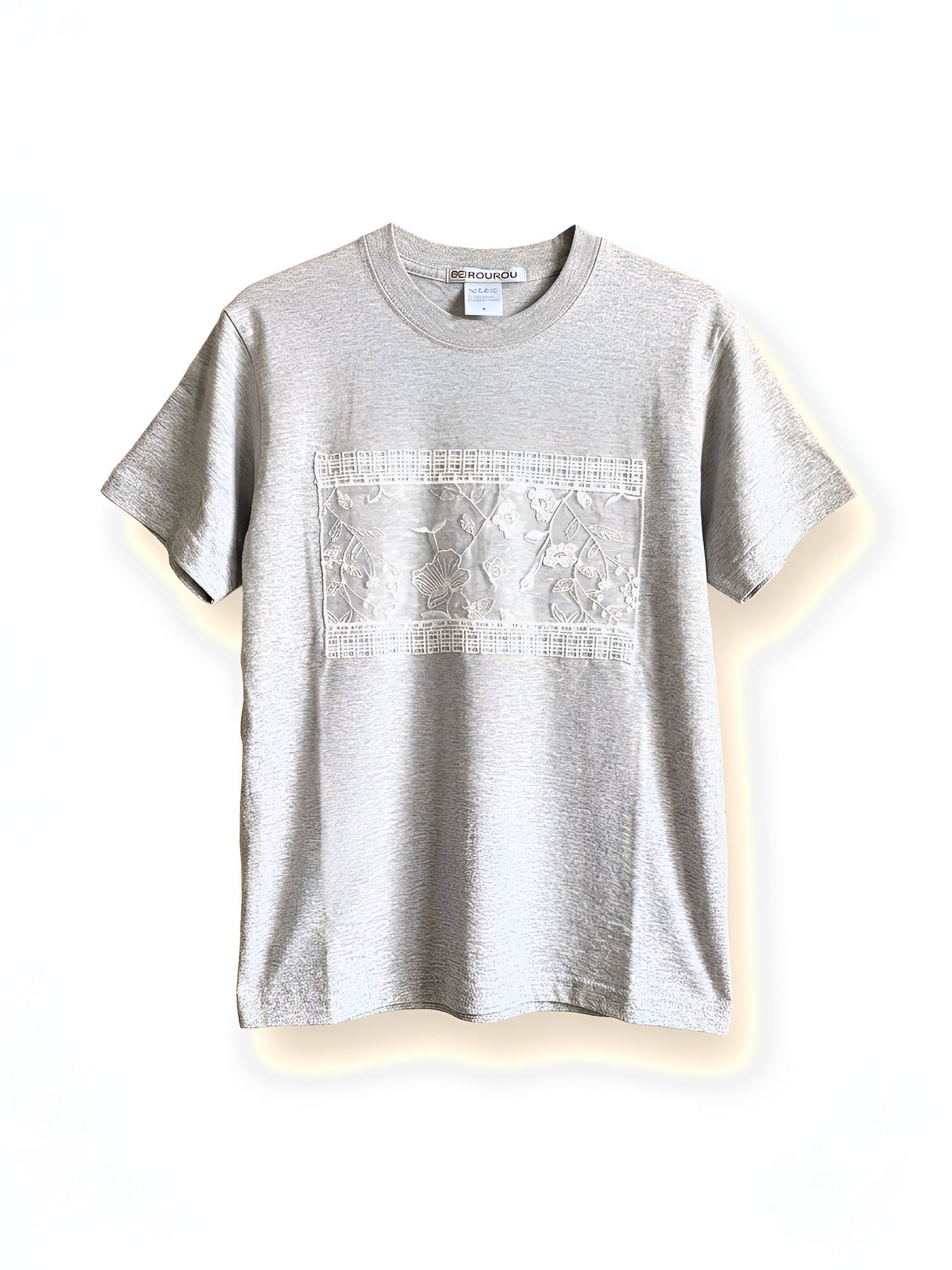 ロータスレースTシャツ グレー - ROUROU | Yokohama Chinatown Asian Fashion