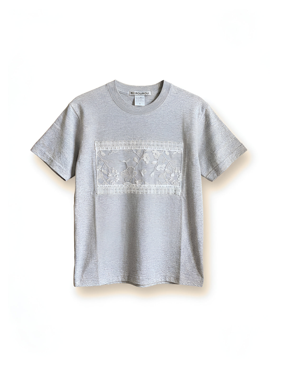 ロータスレースTシャツ グレー - ROUROU | Yokohama Chinatown Asian Fashion