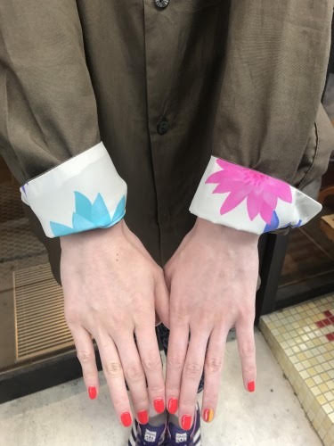 ★お宝市★蓮刺繍チャイナメンズシャツ