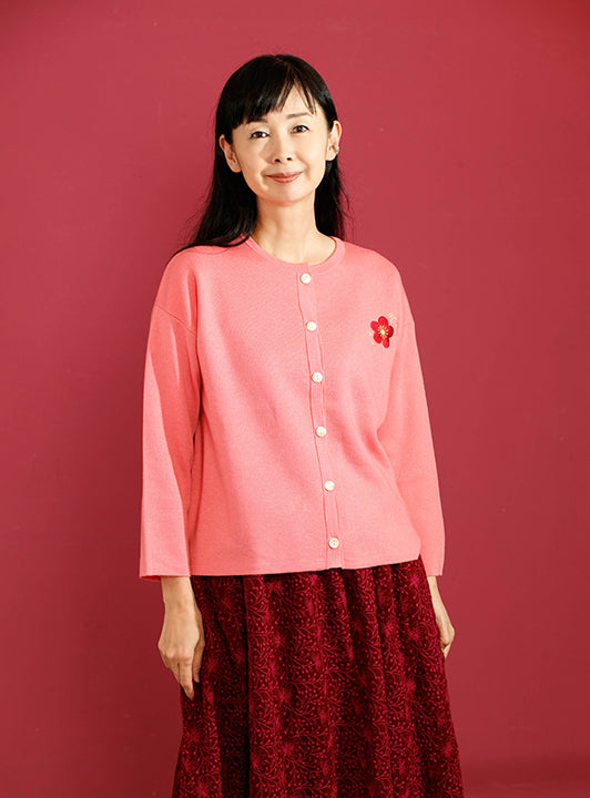 【SALE】梅刺繍カーディガン (detail 4) - ROUROU | Yokohama Chinatown Asian Fashion