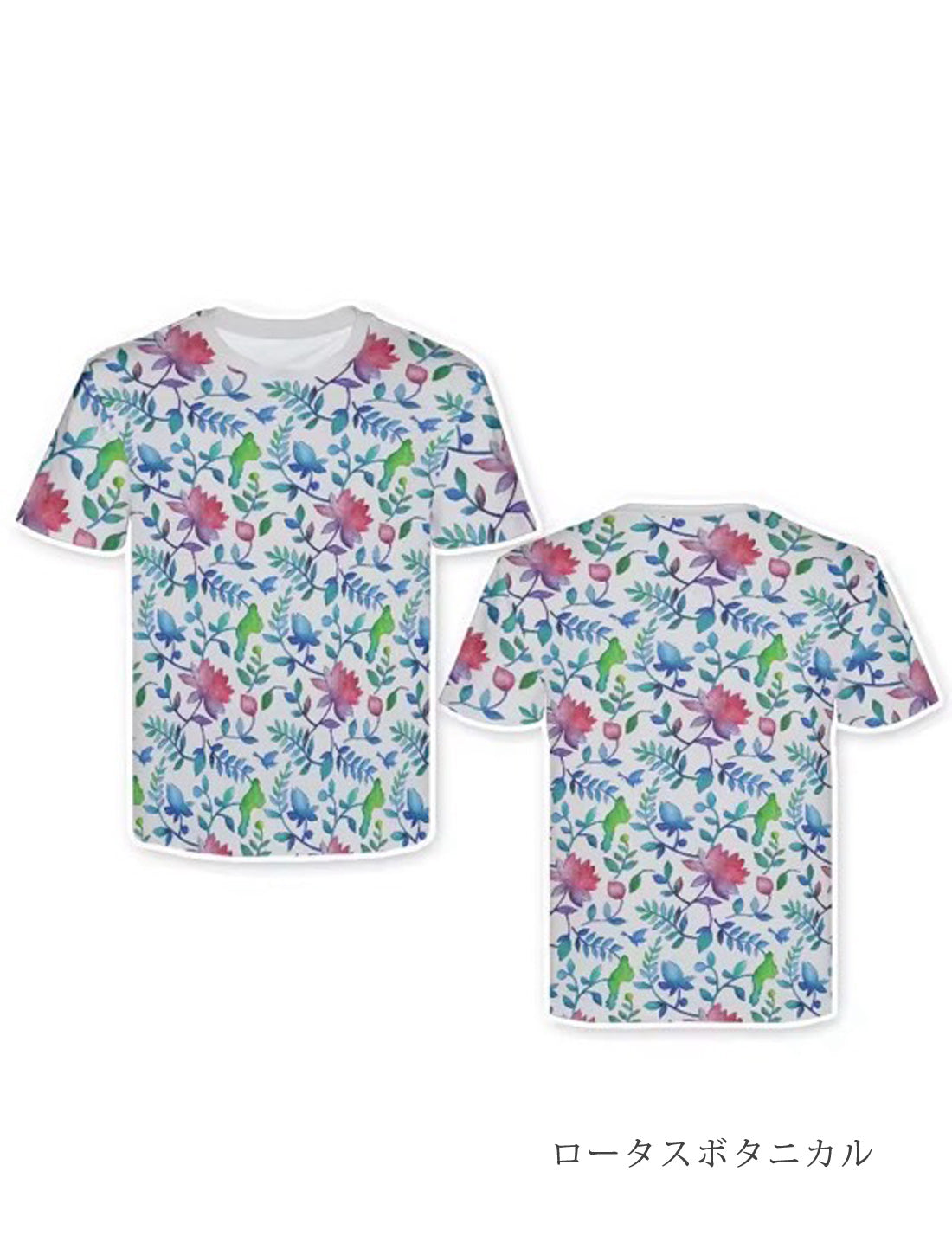 カラフルプリントレーヨンTシャツ