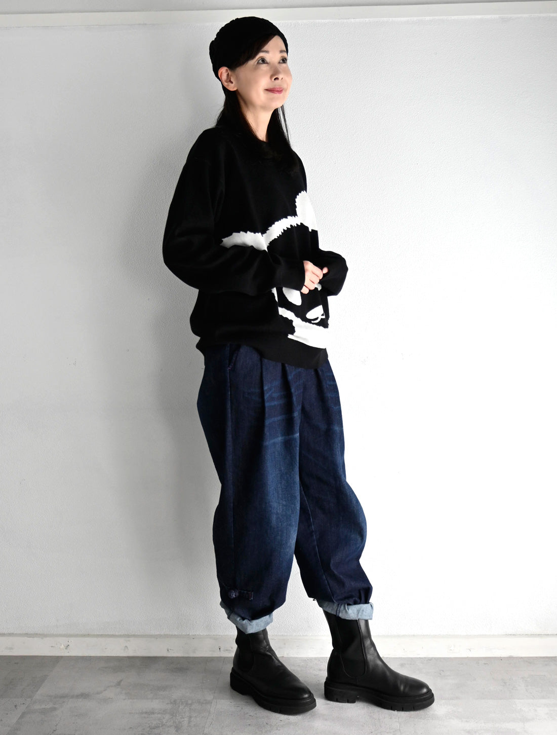 パンダジャカードニットプルオーバー