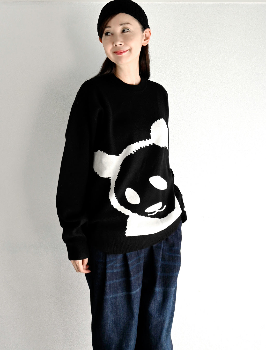 パンダジャカードニットプルオーバー