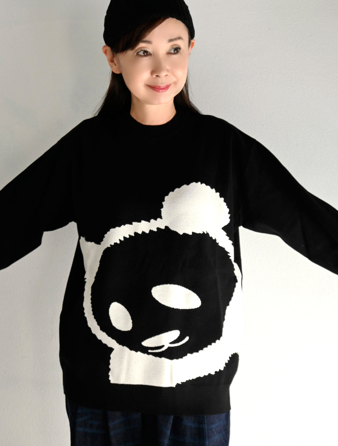 パンダジャカードニットプルオーバー