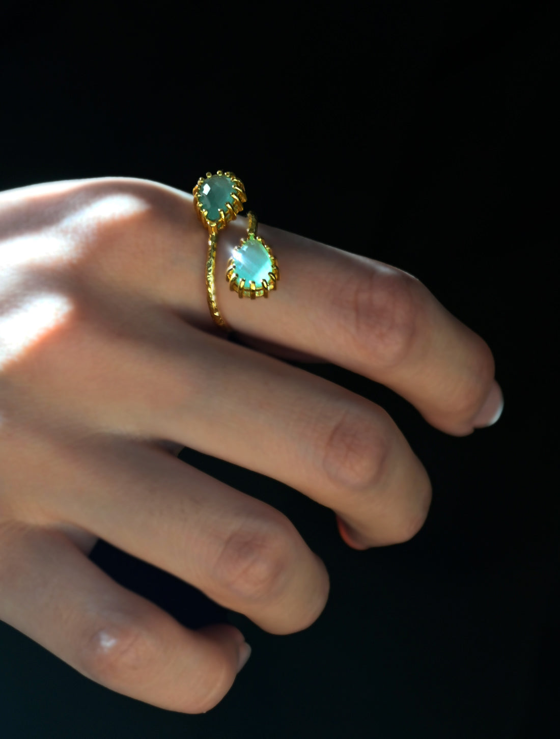 ダブルティアドロップリング