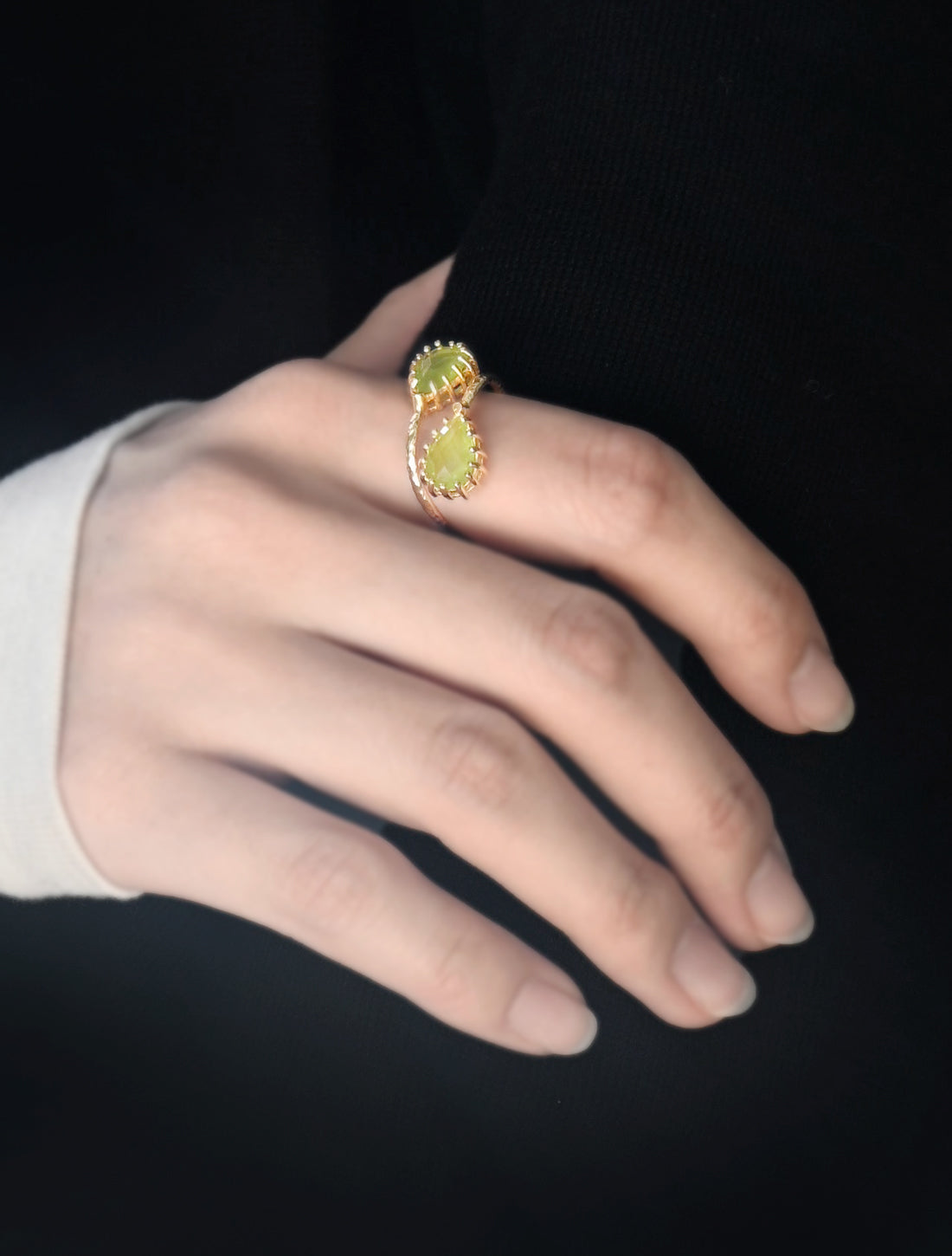 ダブルティアドロップリング