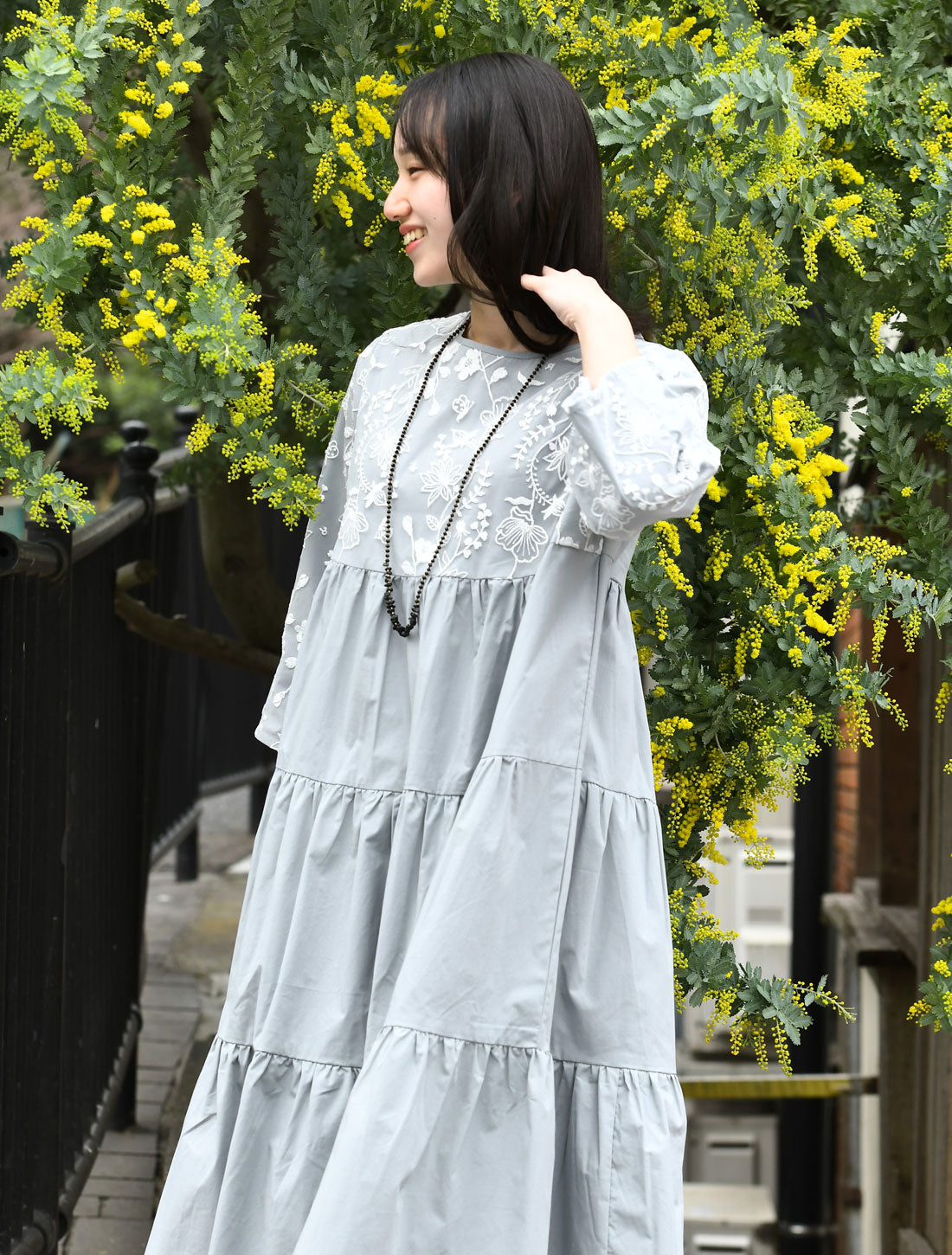 ロータスチュールレースティアードワンピース【2026SS】※予約※