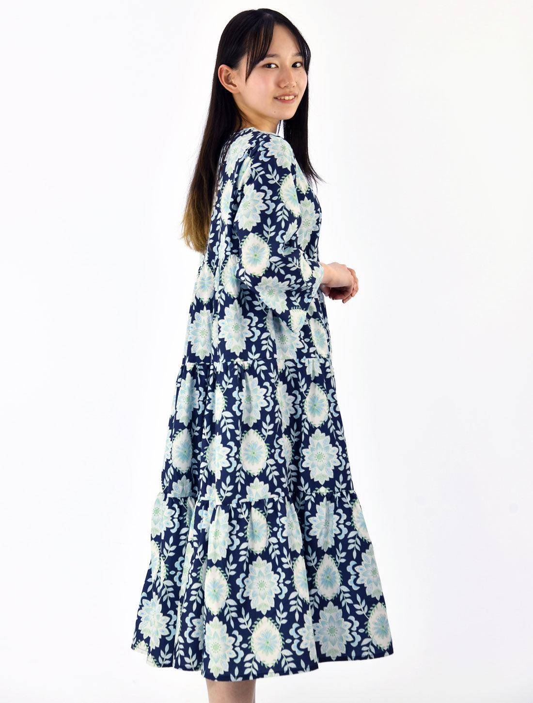 パウダーブルーダマスクティアードワンピース【2026SS】※予約※