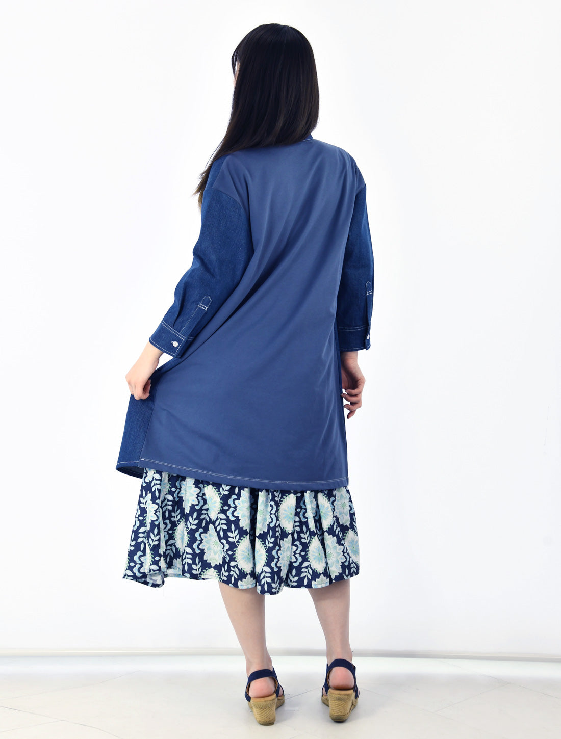 ロータスレース刺繍デニムチュニック【2026SS】※予約※