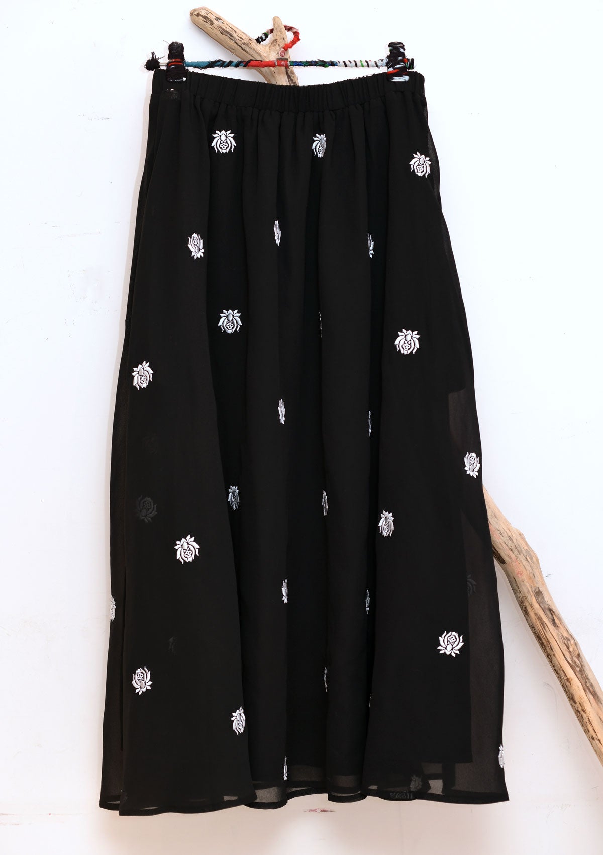 SACAI【美品】DRIES VAN NOTEN 16SS ジャガード刺繍ギャザースカート