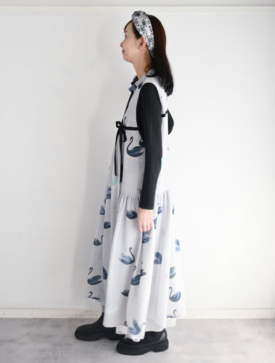 【25周年】白鳥カシュクールワンピース