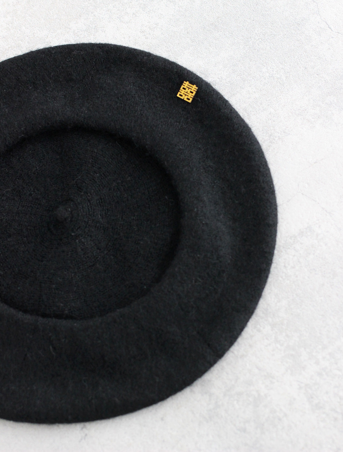 ダブルハピネスコンチョ付きベレー帽