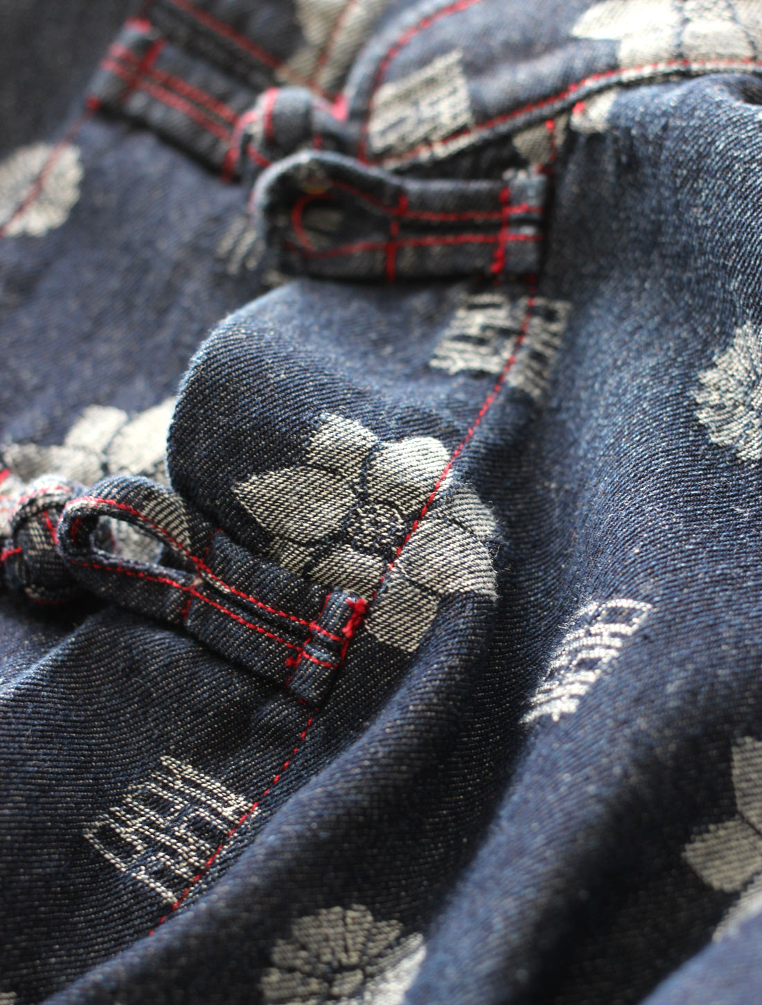 賀孝福屋 25th Anniversary] Fuku Monogram Jacquard Denim Shirt