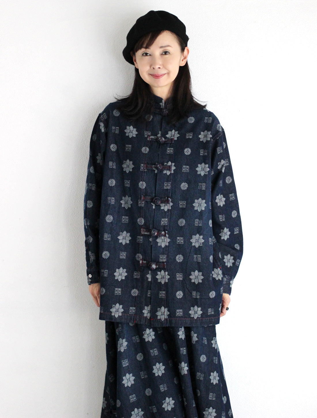 【25周年】福モノグラムジャカードデニムシャツ※予約