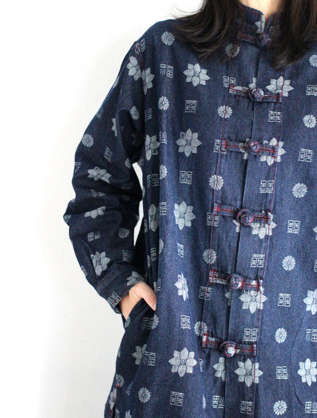 賀孝福屋 25th Anniversary] Fuku Monogram Jacquard Denim Shirt