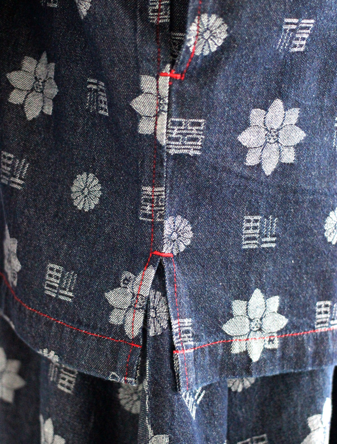 賀孝福屋 25th Anniversary] Fuku Monogram Jacquard Denim Shirt