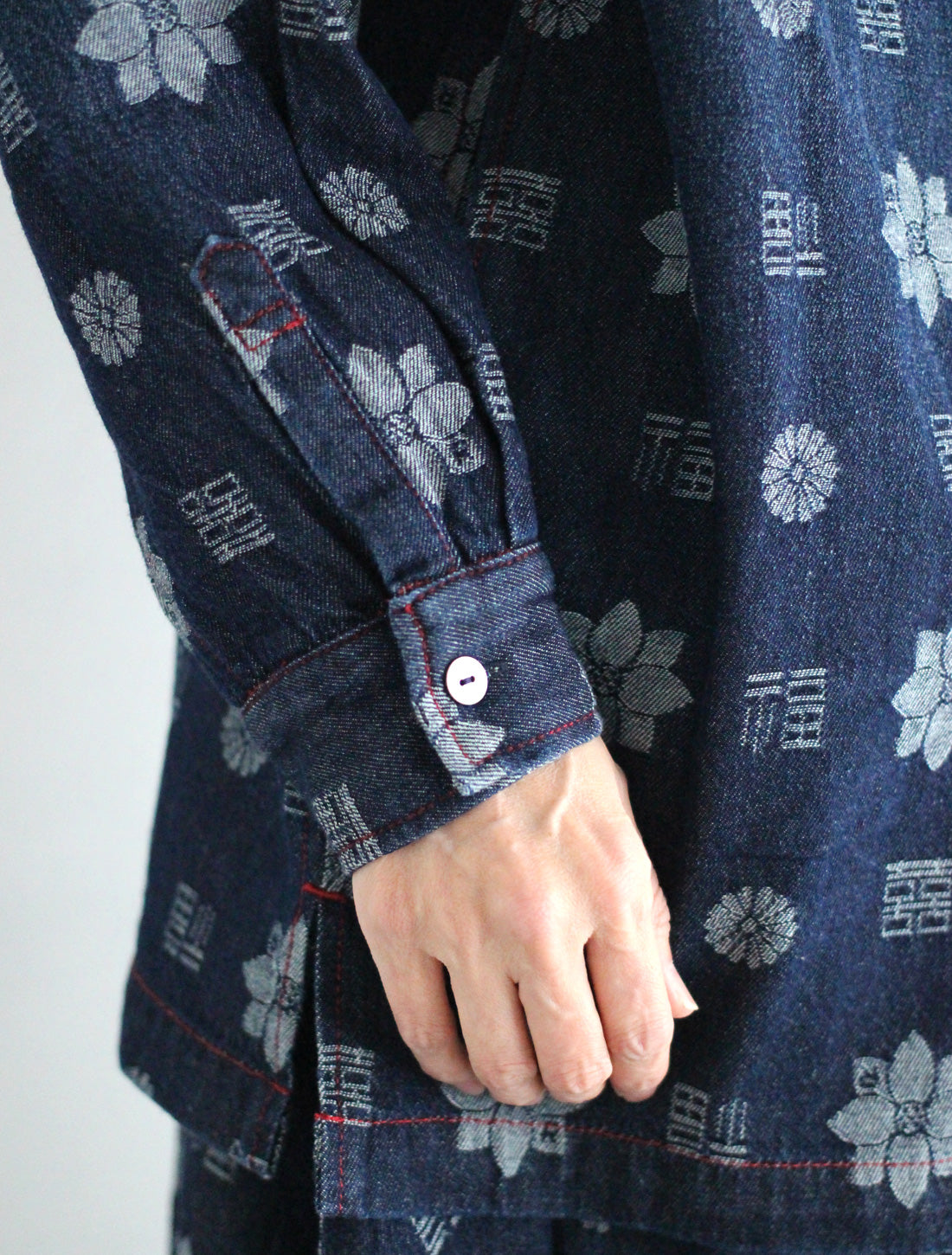 25th Anniversary] Fuku Monogram Jacquard Denim Shirt