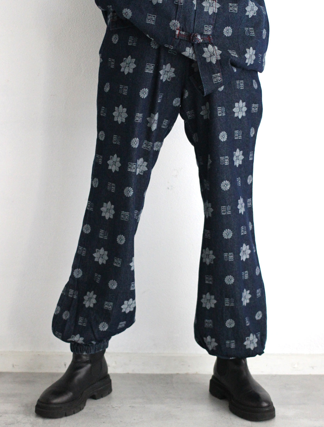 【25周年】福モノグラムジャカードデニムパンツ※予約