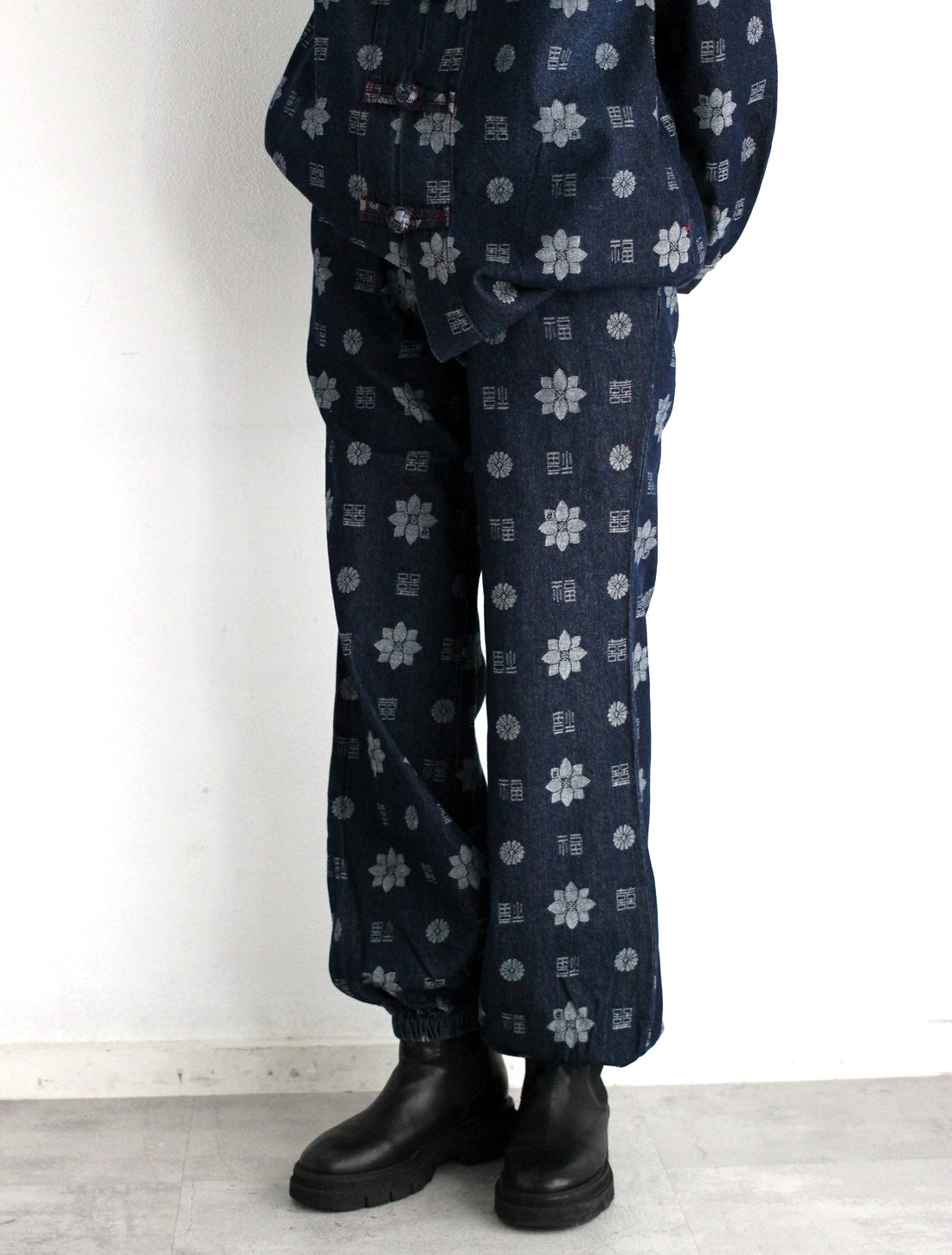 【25周年】福モノグラムジャカードデニムパンツ※予約