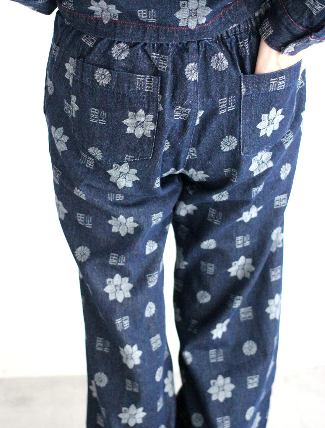 【25周年】福モノグラムジャカードデニムパンツ※予約