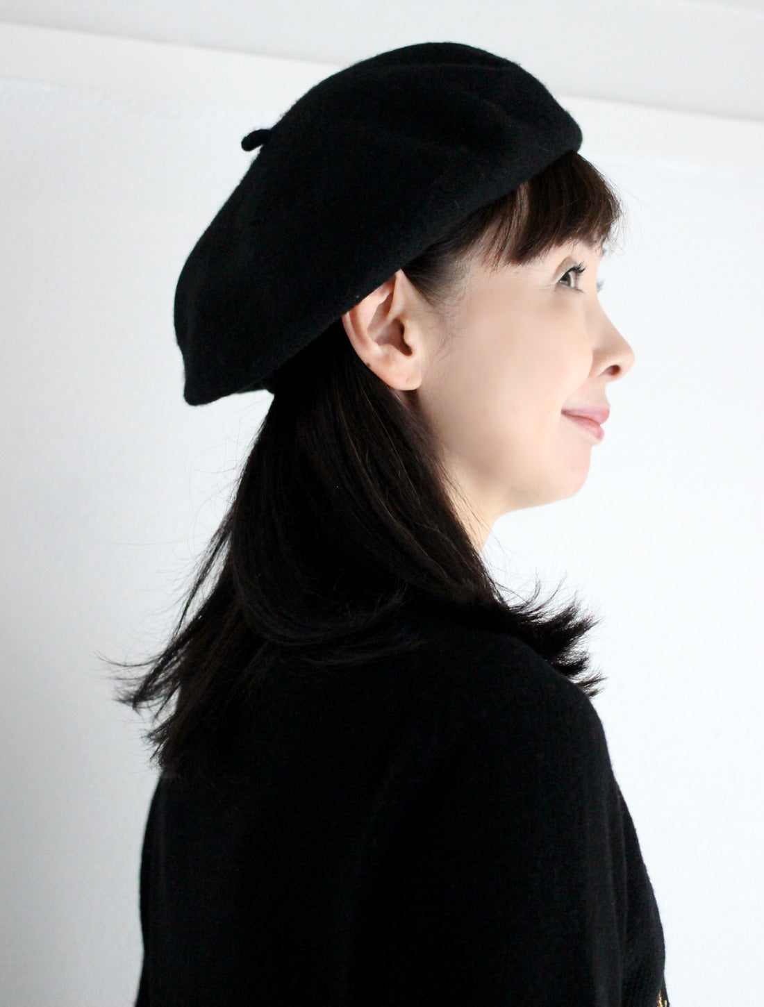 ダブルハピネスコンチョ付きベレー帽