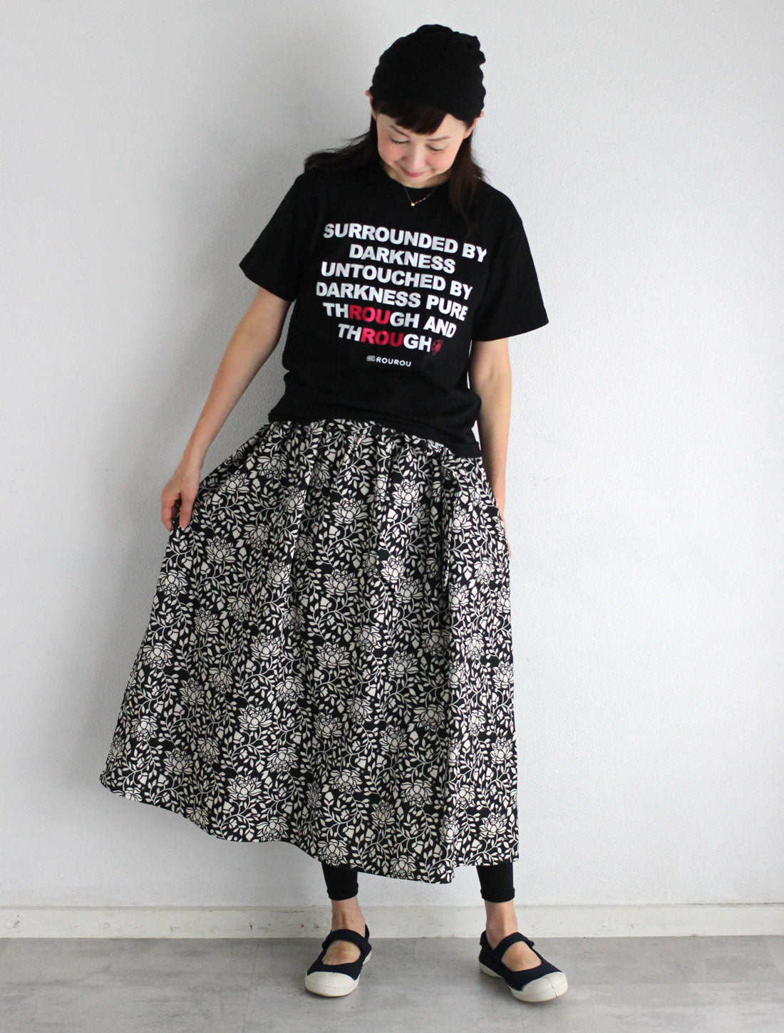 LOTUS唐草サッシュリボン付きスカート