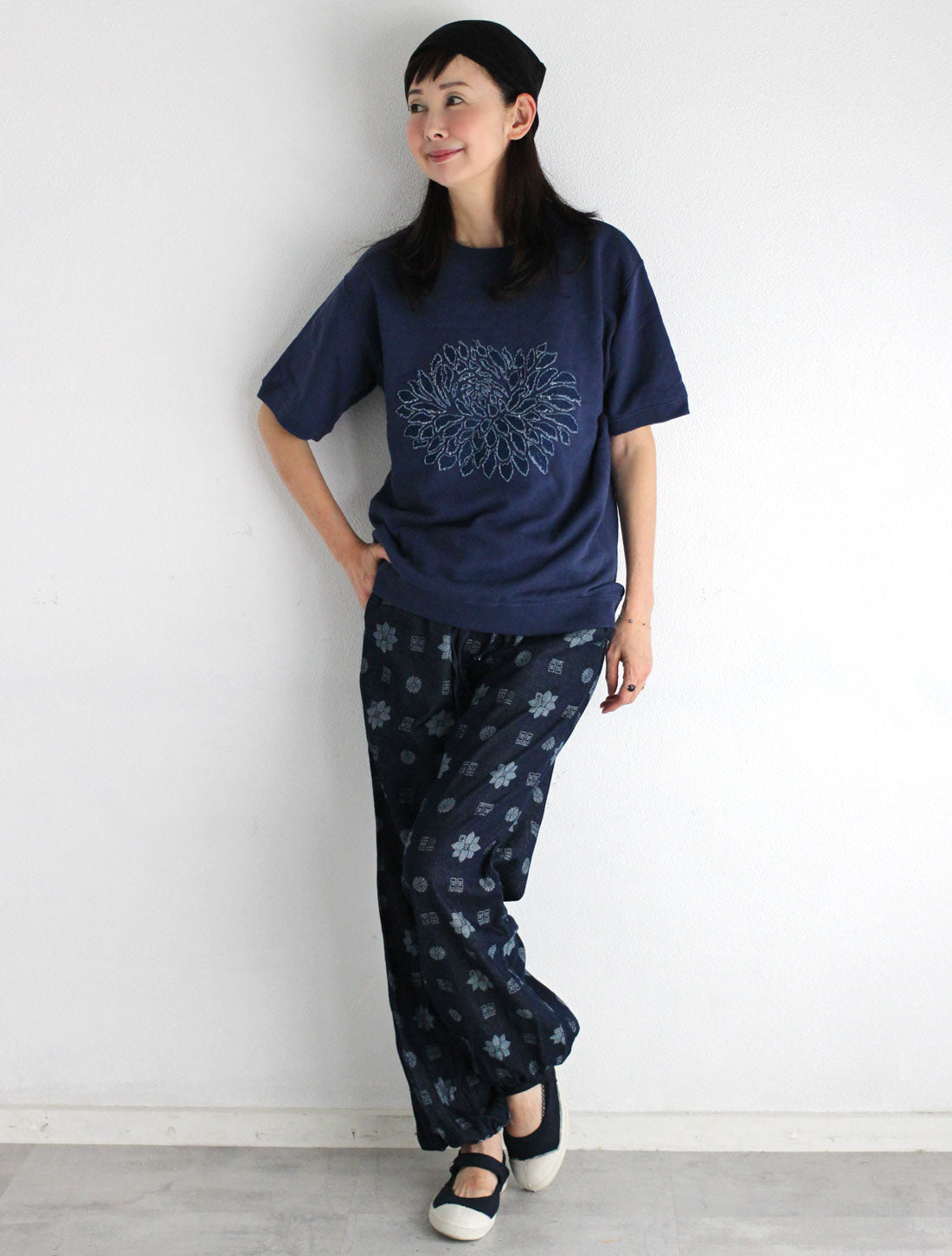 Dahlia Bonding Print Pile T-shirt
