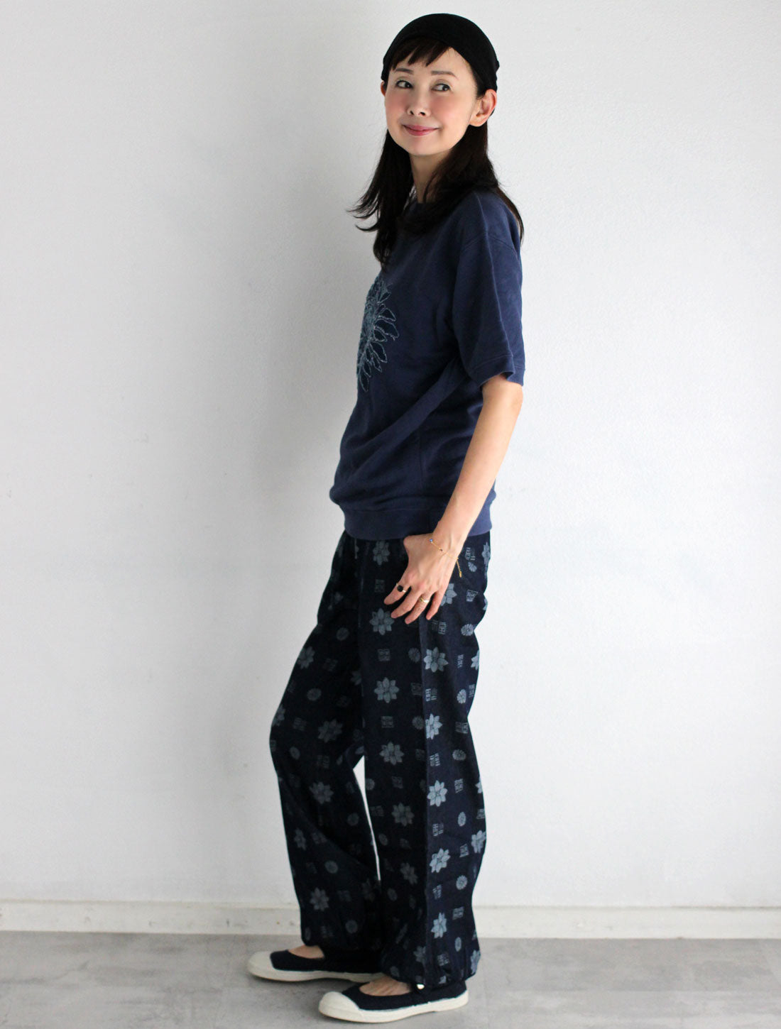 Dahlia Bonding Print Pile T-shirt