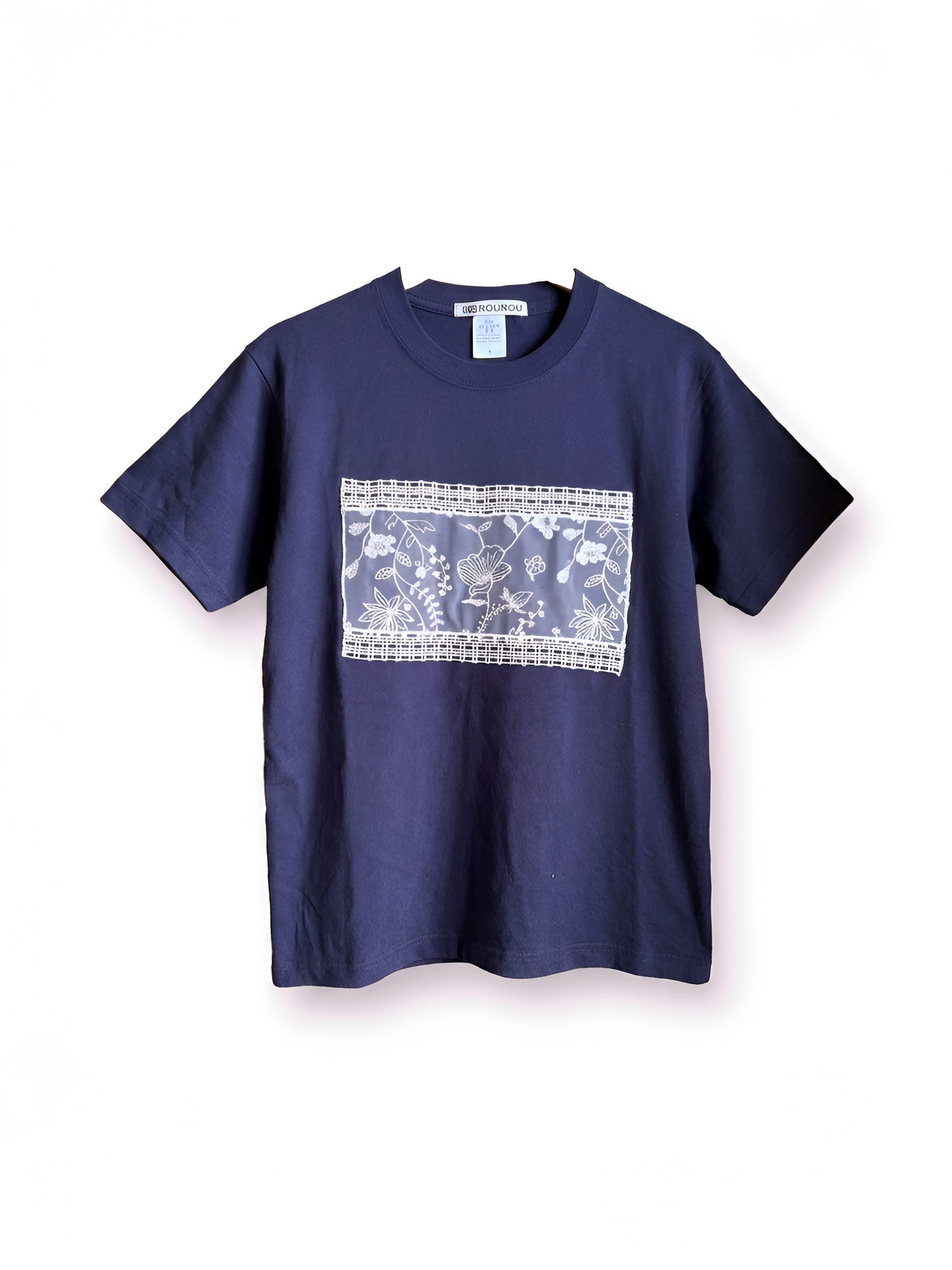 ロータスレースTシャツ ネイビー - ROUROU | Yokohama Chinatown Asian Fashion